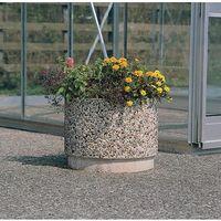 WARWICK MINOR PLANTER - NATURAL ROUND EXPOSED AGGREGATE FINISH