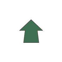 warehouse floor signals pack of 100 arrow shape 90mm di shape green