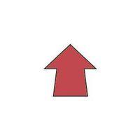 warehouse floor signals pack of 100 arrow shape 90mm di shape red