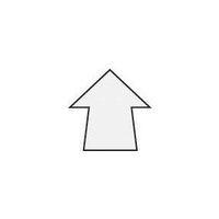 warehouse floor signals pack of 100 arrow shape 90mm di white