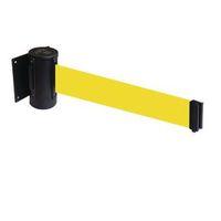 WALLMASTER 300 BLACK RETRACTABLE WALL MOUNT, YELLOW BELT