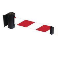 WALLMASTER 300 BLACK RETRACTABLE WALL MOUNT, RED/WHITE DIA