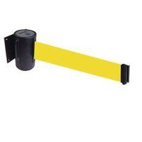 WALLMASTER 400 BLACK RETRACTABLE WALL MOUNT, YELLOW BELT