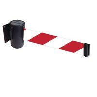 WALLMASTER 400 BLACK RETRACTABLE WALL MOUNT, RED/WHITE DIA