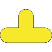 warehouse floor signals pack of 10 t shape 200 x 300mm yellow