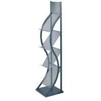 WAVE FREESTANDING LEAFLET DISPENSER - GREY