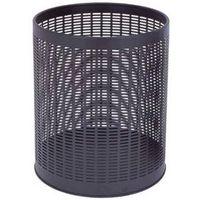 waste bin perforated black power epoxy finish