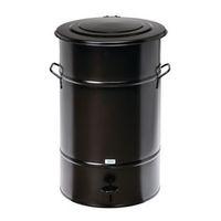 waste bin black 630 x 415 x 415mm with foot pedal for easy opening