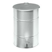 waste bin galvanized 475 x 360 x 360mm with foot pedal for easy openin ...