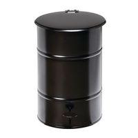 WASTE BIN BLACK 475 x 360 X 360MM WITH FOOT PEDAL FOR EASY OPENING