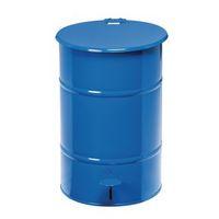 waste bin blue 475 x 360 x 360mm with foot pedal for easy opening