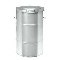 waste bin galvanized 805 x 490 x 490mm with foot pedal for easy openin ...