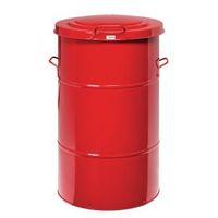 waste bin red 805 x 490 x 490mm with foot pedal for easy opening