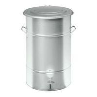 waste bin galvanized 630 x 415 x 415mm with foot pedal for easy openin ...