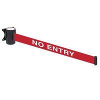 wallmaster 400 no entry 46m red webbing with white print