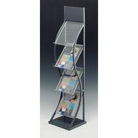 WAVE LEAFLET DISPENSER - GREY/ WHITE OR BLACK WXDXH: 310 X 350 X 1530