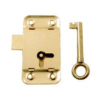 Wardrobe Key Lock Brassed 63mm