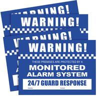 watchguard vscdsa alarm warning stickers a4 size 2 x front 2 x rear