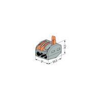 WAGO Connection terminal Cross section Fine wire 0.08  4 mm², single wire  2.5 mm² 32 A Grey, Orange