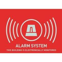 Warning label Alarm secured Languages English (W x H) 74 mm x 53 mm ABUS AU1315