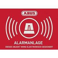 warning label alarm secured languages german w x h 74 mm x 525 mm abus ...