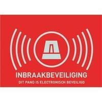 Warning label Alarm secured Languages Dutch (W x H) 148 mm x 105 mm ABUS AU1306