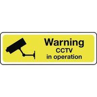 WARNING CCTV SELF-ADHESIVE VINYL 300 x 100