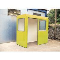 waiting shelter with windows yellow l2400 w2400 h2300mm