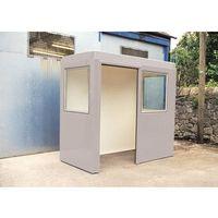 waiting shelter with windows grey l2400 w1200 h2250mm