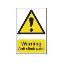 warning anti climb paint pvc 200 x 300mm