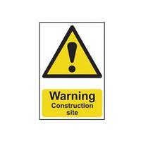 Warning Construction Site - PVC 200 x 300mm