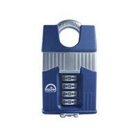 warrior high security long shackle combination padlock 65mm