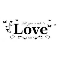 Wall Word Designs Stickers All You Need - Black, 1146