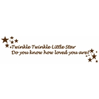 Wall Word Designs Stickers Twinkle Twinkle - Brown, 1017-2