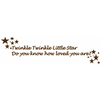 wall word designs stickers twinkle twinkle brown 1017 2