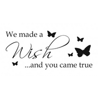 wall word designs stickers made a wish black 1119 2