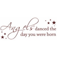 Wall Word Designs Stickers Angels danced - black, 1001-2