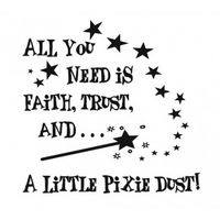 Wall Word Designs Stickers Pixie Dust- Black, 1109-2