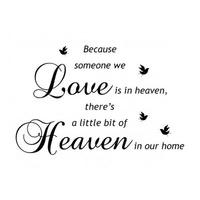 Wall Word Designs Stickers Heaven in our Home - Black, 1154