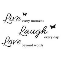 wall word designs stickers live every moment black 1145