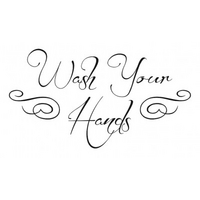 Wall Word Designs Stickers Wash your hands - Black, 1106-2