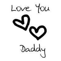 Wall Word Designs Stickers Love you Daddy- Black, 1108-2