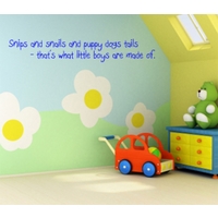 Wall Word Designs Stickers Snips and Snails - Blue, 1044-2
