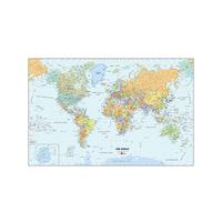 Wallpops Self Adhesive Laminated World Map with Dry Erase Pen