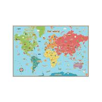 wallpops kids laminated world map with dry erase pen