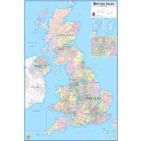 wallpops laminated british isles map with dry erase pen