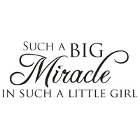 Wall Word Designs Stickers Miracle Girl - black, 1091-2