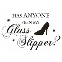 Wall Word Designs Stickers Glass Slipper- black, 1061-2