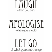 Wall Word Designs Stickers Laugh when you can - black, 1055-2
