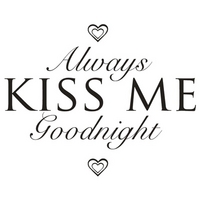 Wall Word Designs Stickers Kiss me Goodnight - black, 1090-2